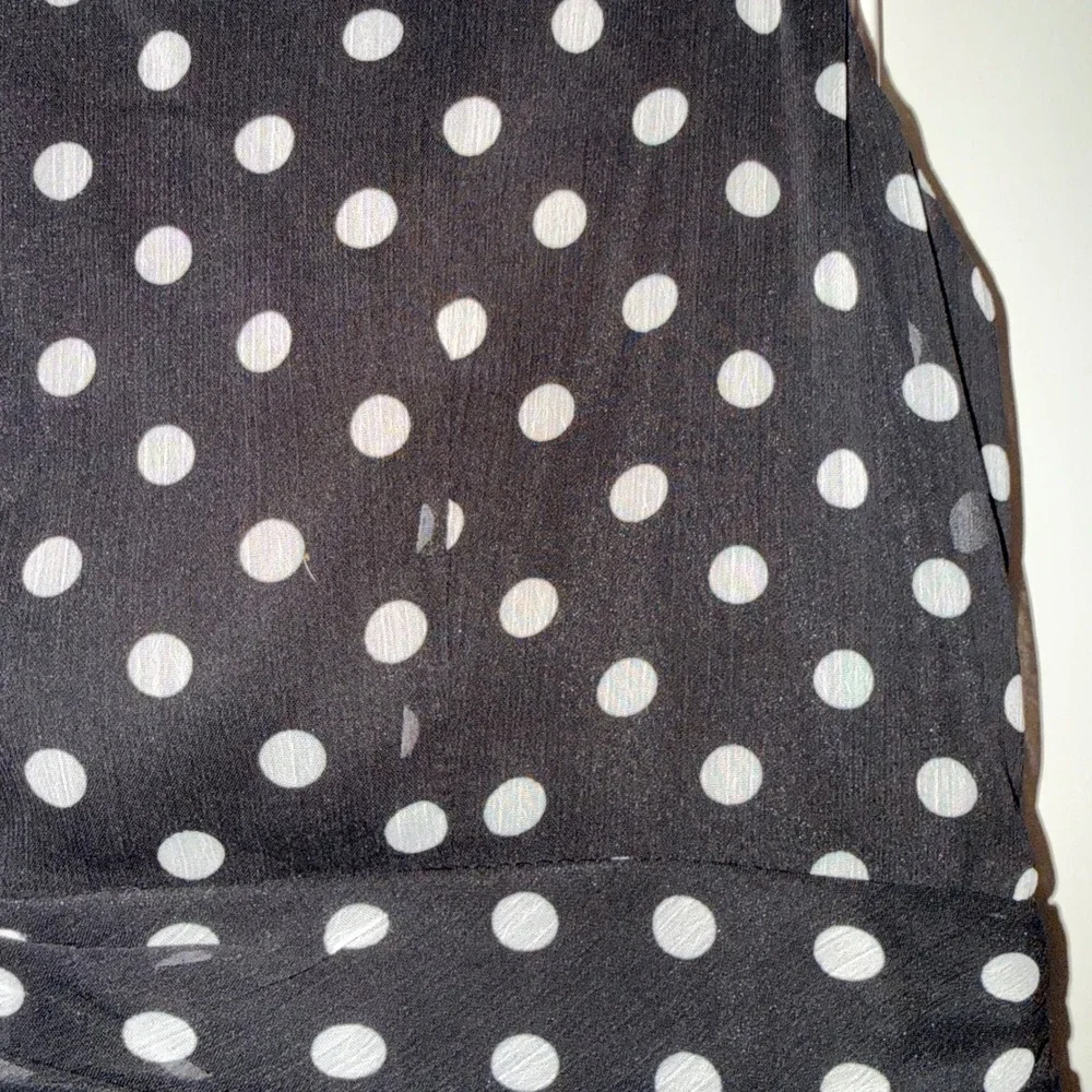 MSK Polka Dot y2k Dress Womens 10  Polyester Chiffon A-Line Sleeveless